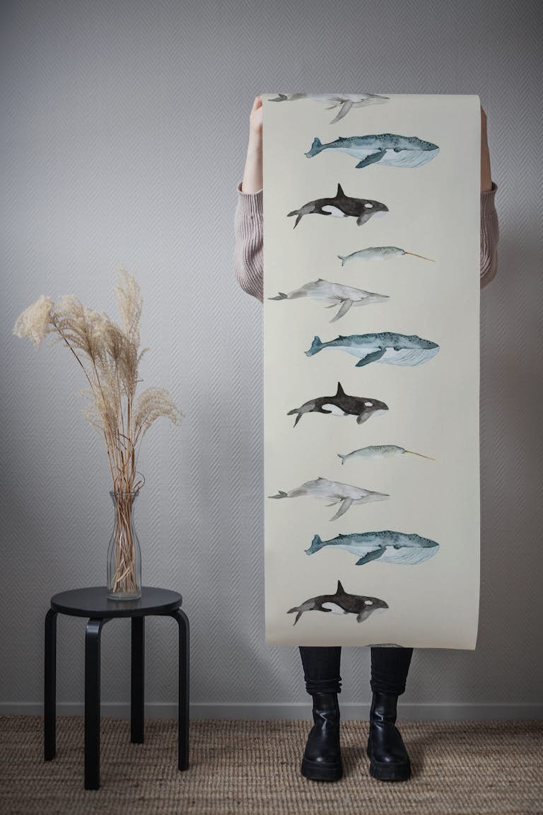 Sea Life Collection // Whales papel de parede roll