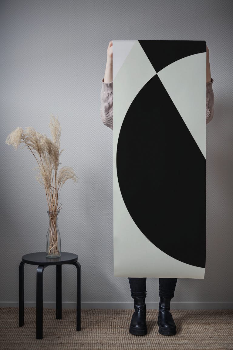 Black & White Geometric Abstract no 02 behang roll