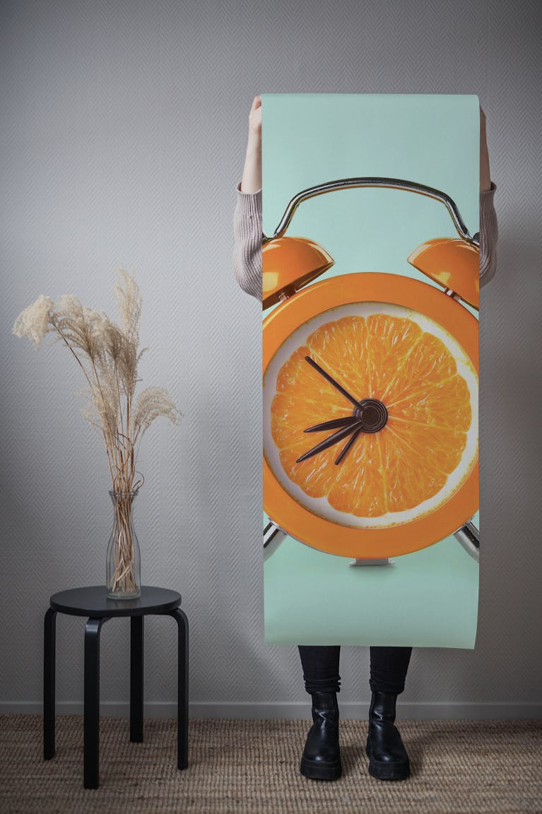 ORANGE CLOCKWORK wallpaper roll