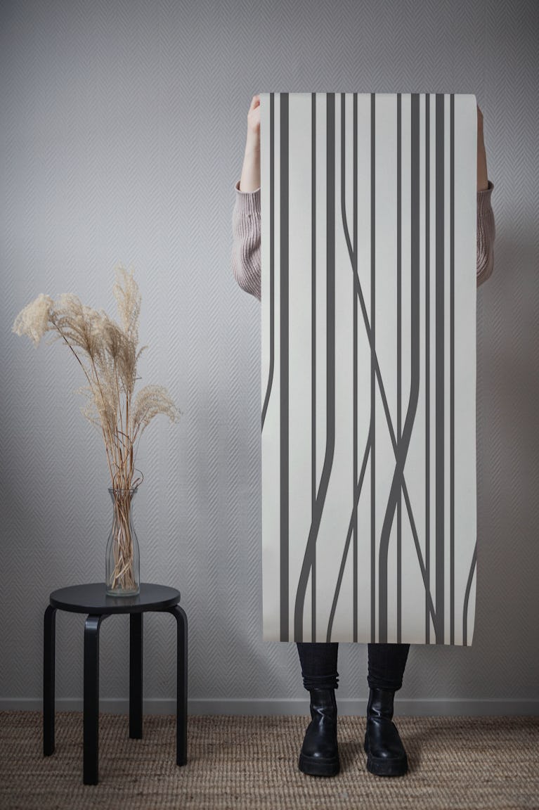 Birch Stripe wallpaper roll