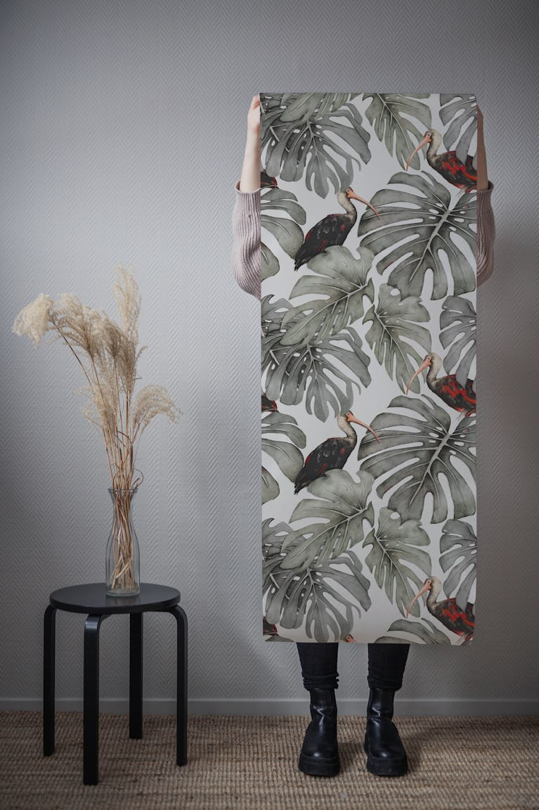 Monstera Ibis wallpaper roll