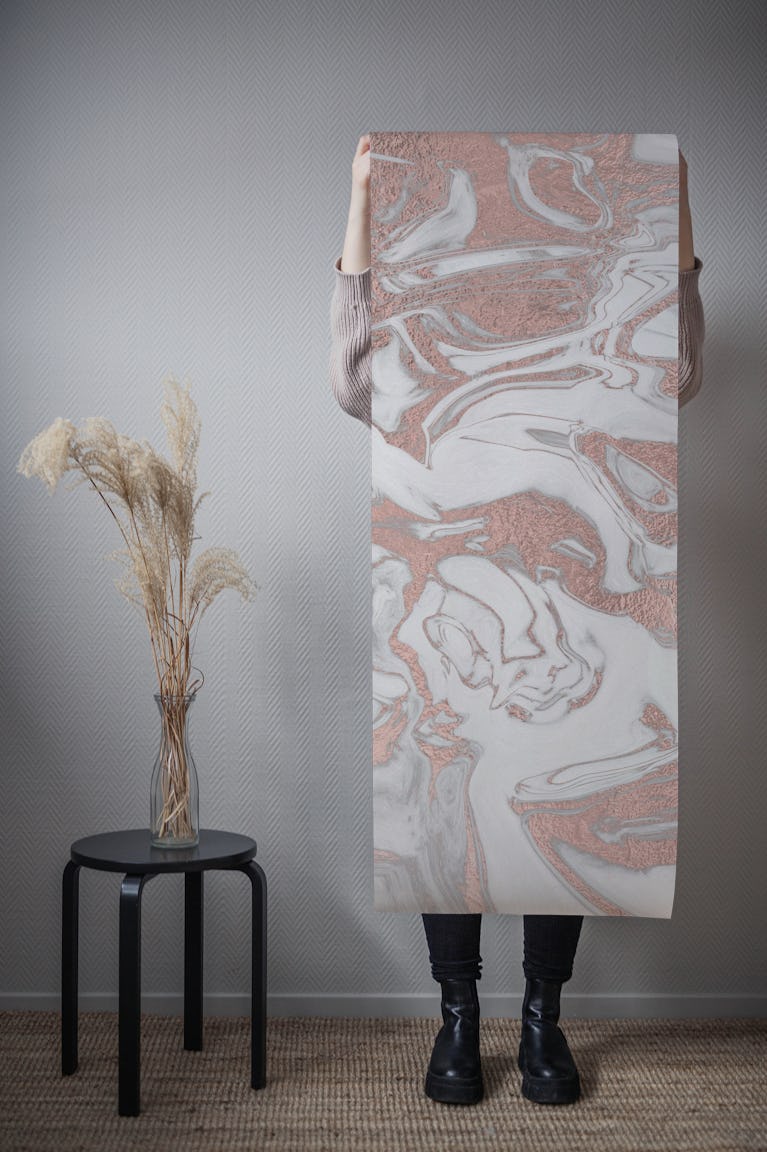 Rose Gold Marble Stone wallpaper roll