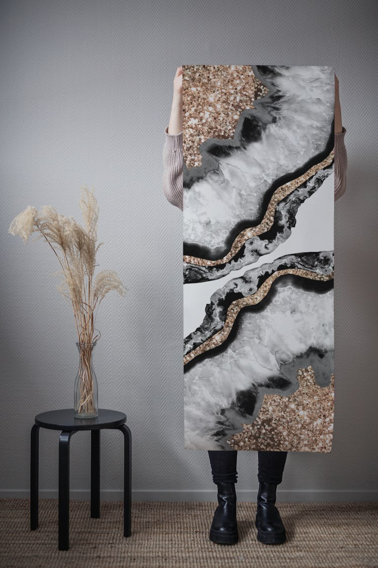 Yin Yang Agate Glitter Glam 7 wallpaper roll