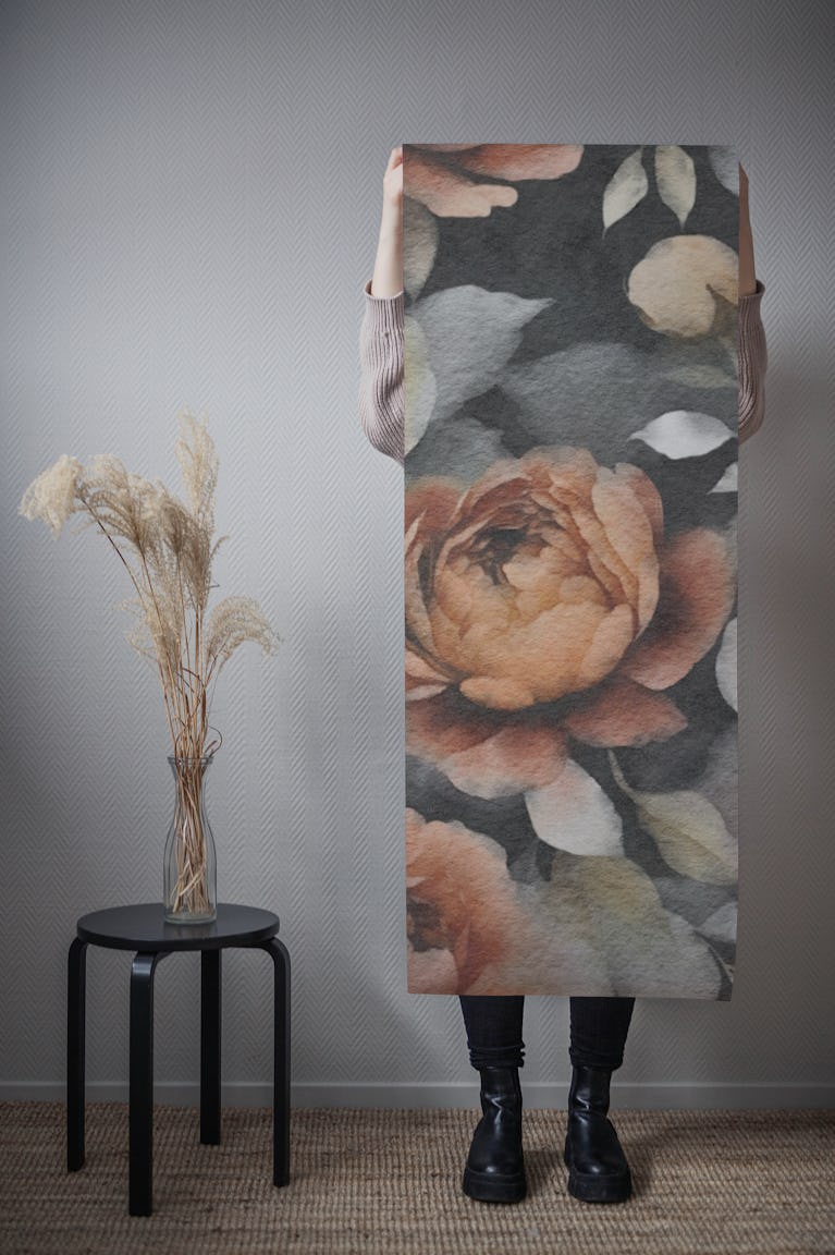 Antique Rose Garden wallpaper roll
