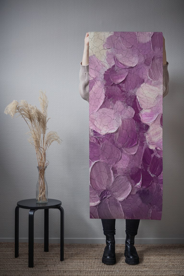 Lilac Blossom Painting Textures wallpaper roll