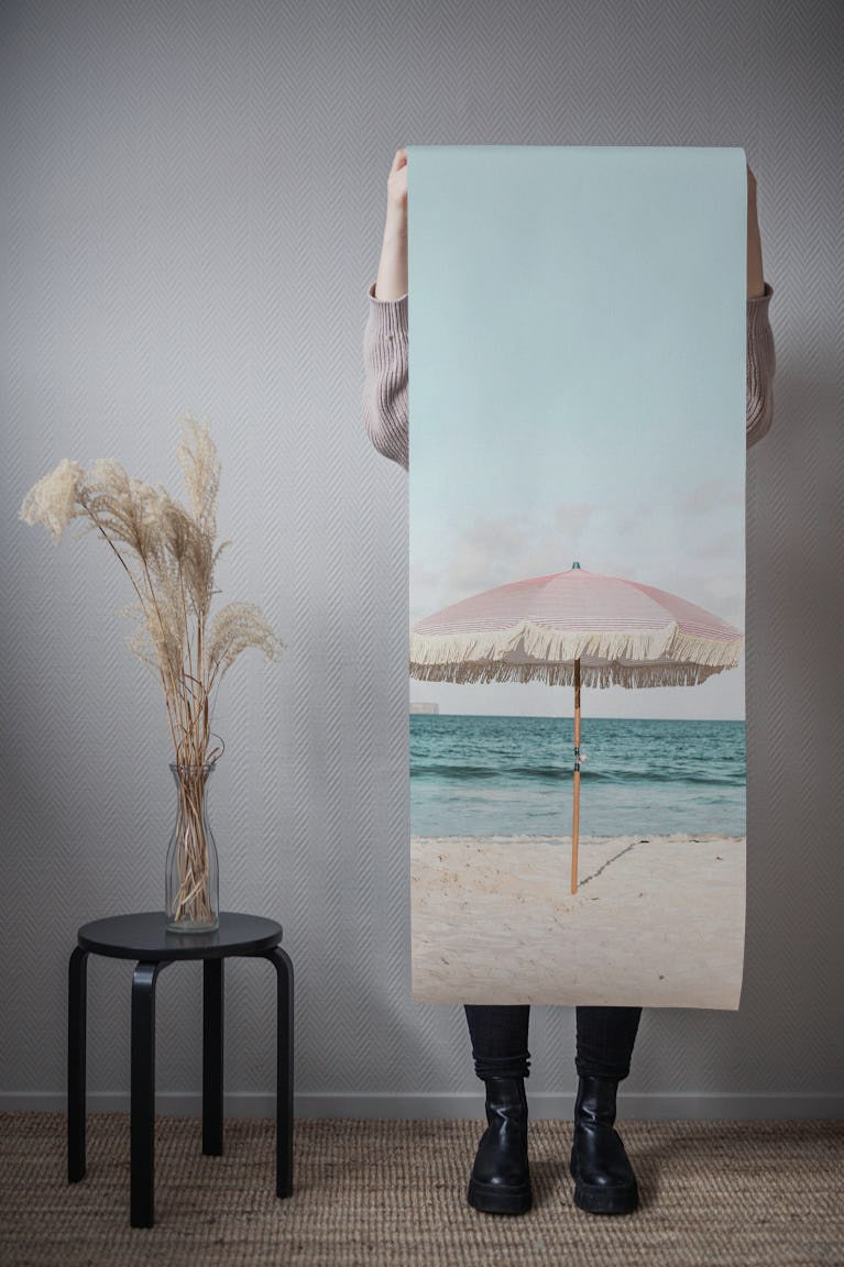 Pink Umbrella wallpaper roll