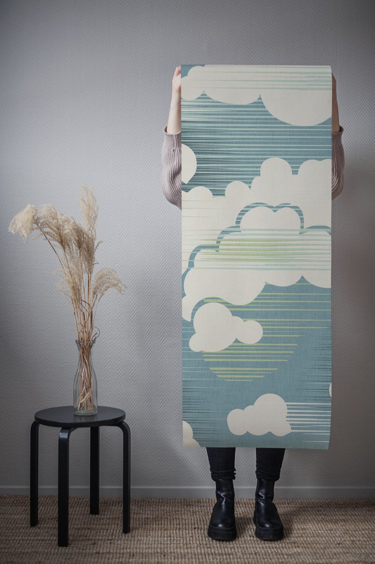 Whimsy Clouds wallpaper roll