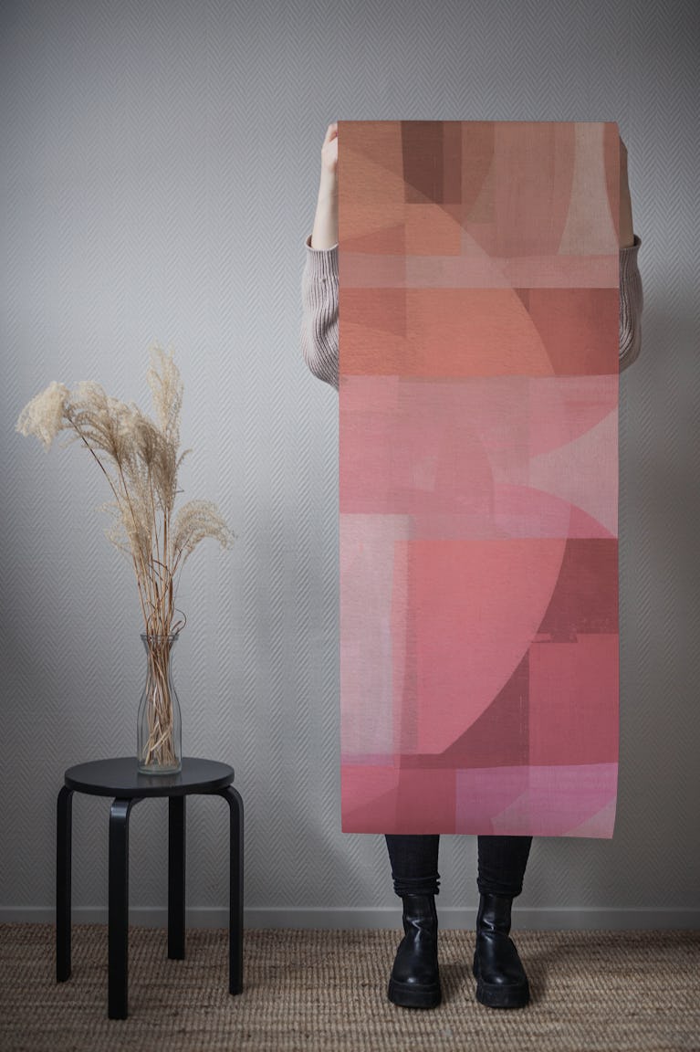 Modern Pastel Bauhaus Shapes wallpaper roll