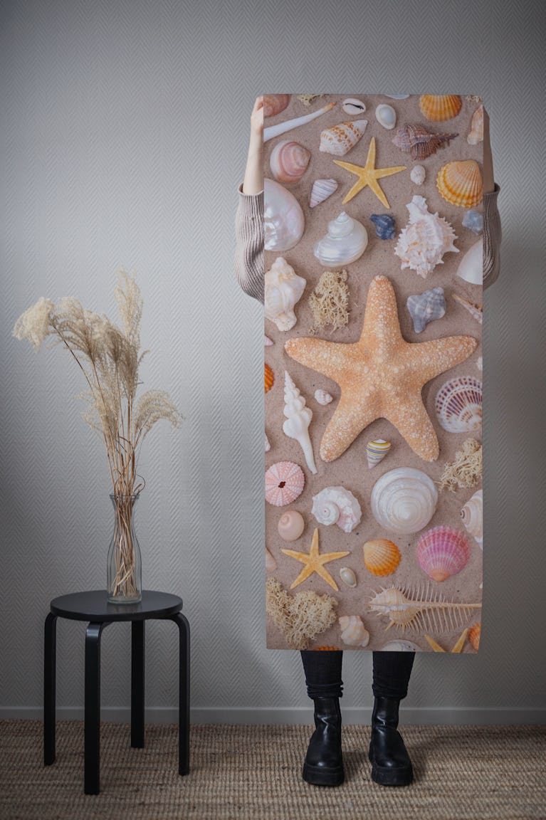Beachside Treasures wallpaper roll
