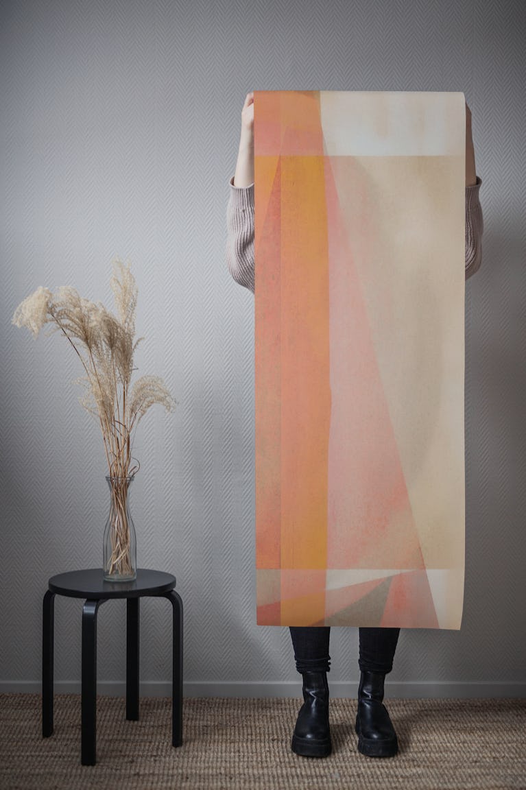 Layered Bauhaus Mosaic Design wallpaper roll