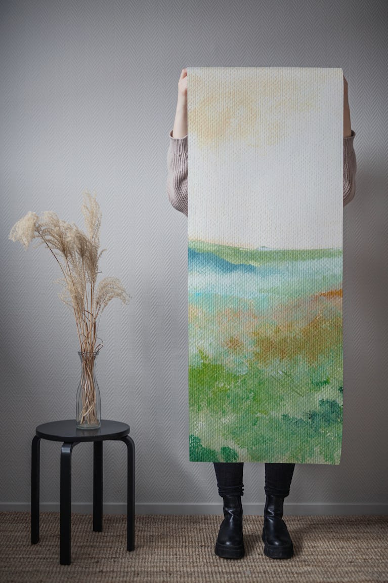 Misty Hills Canvas wallpaper roll