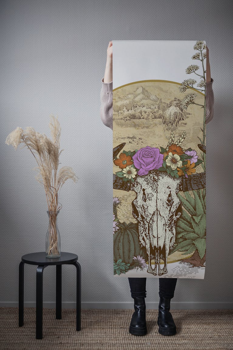 Wild West Adventure (skull) wallpaper roll