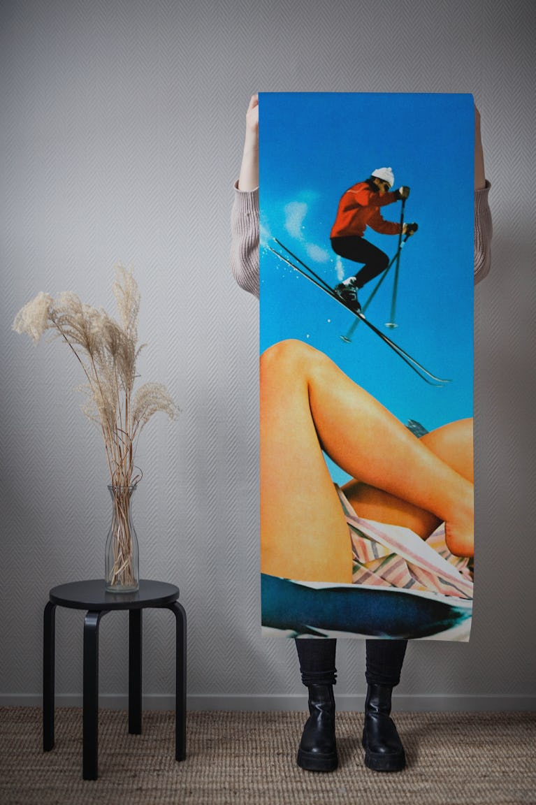 The Great Ski Jump wallpaper roll