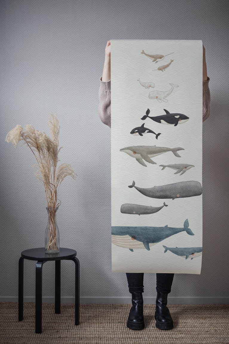 Whale Song Serenity wallpaper roll