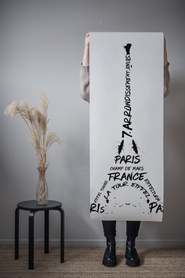 Digital-Art Eiffel Tower wallpaper roll