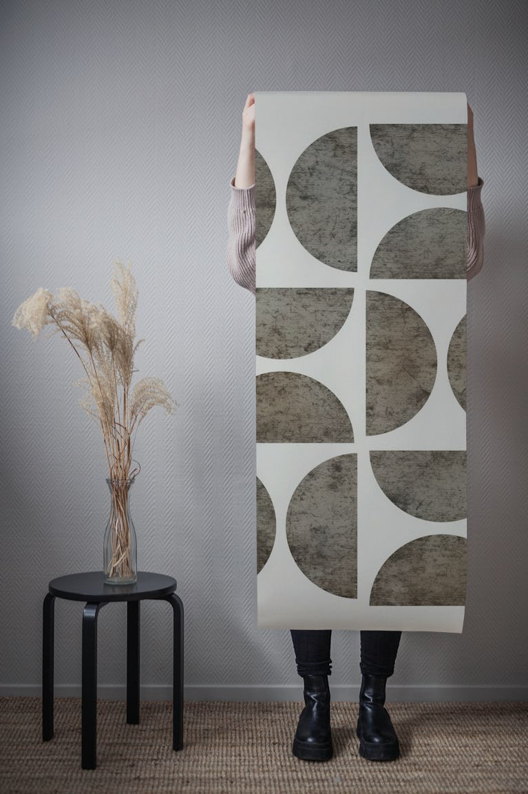 Geometric Stone Mosaic Bauhaus wallpaper roll