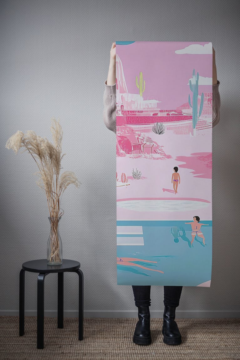 Pink Vacation wallpaper roll