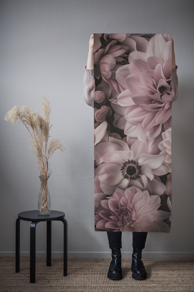 Dreamy Floral Touch Blush Pink wallpaper roll