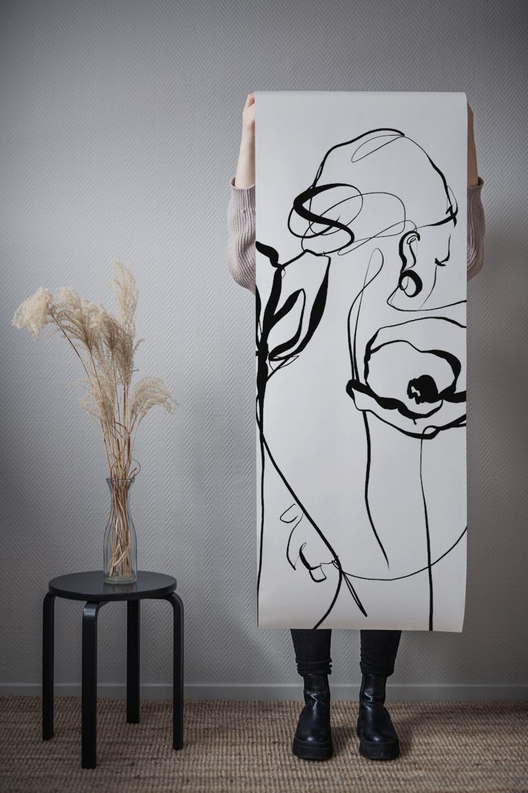 Graceful Floral Figure wallpaper roll