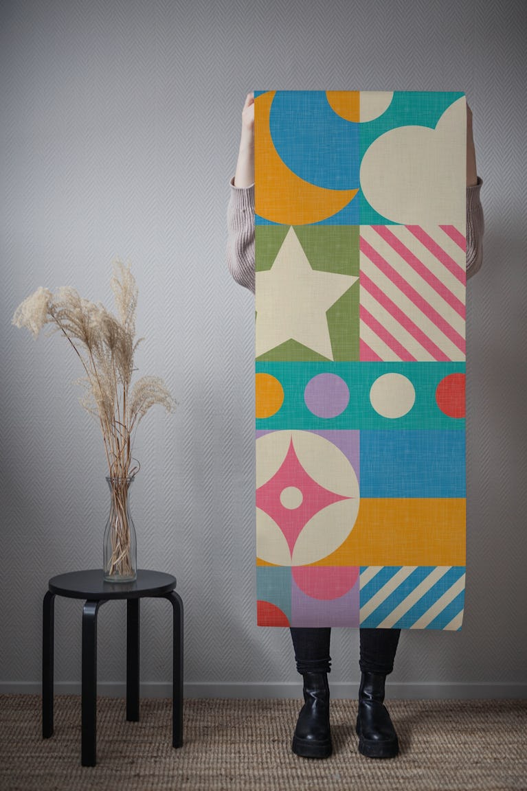 MCM Holiday Shapes Vintage Christmas No.01 WM wallpaper roll