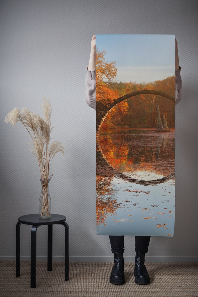Autumn lake wallpaper roll