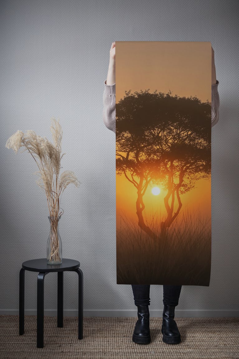 Golden Hour Silhouette wallpaper roll