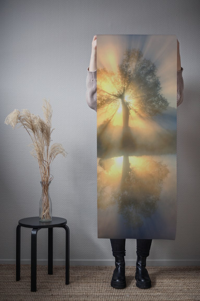 Tree of light wallpaper roll
