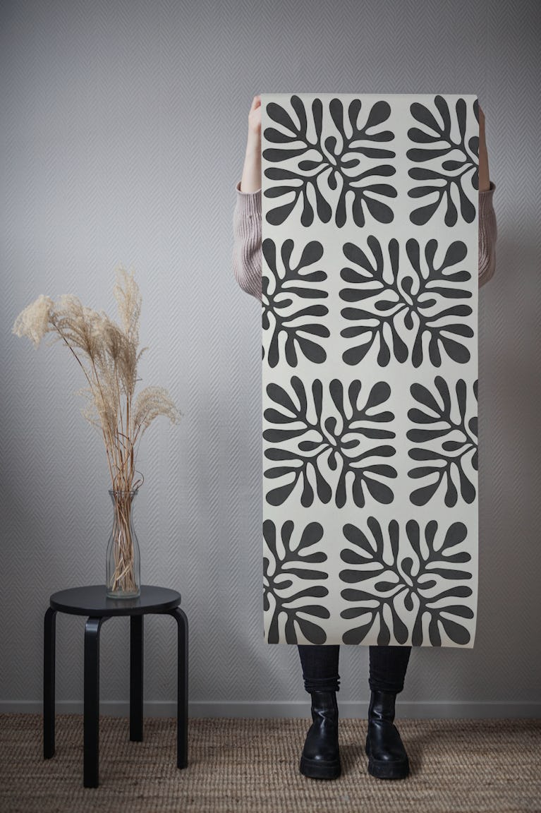Floral matisse pattern wallpaper roll