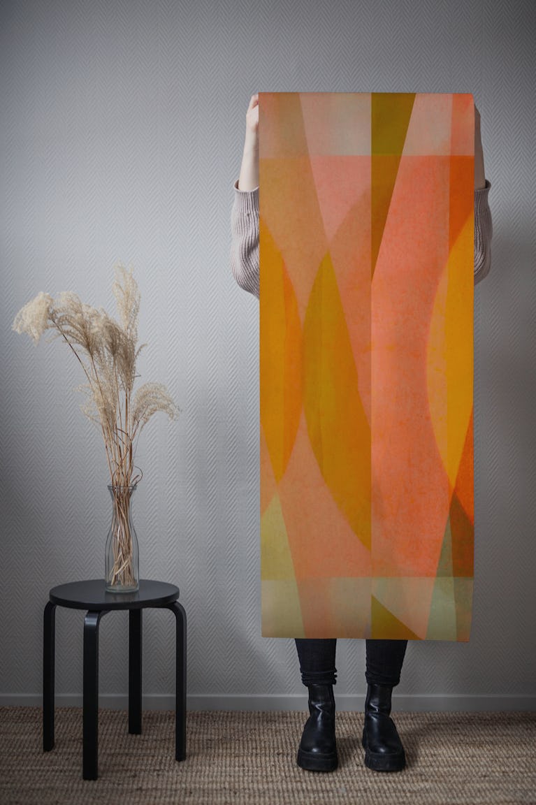 Layered Pastel Bauhaus Mosaic wallpaper roll