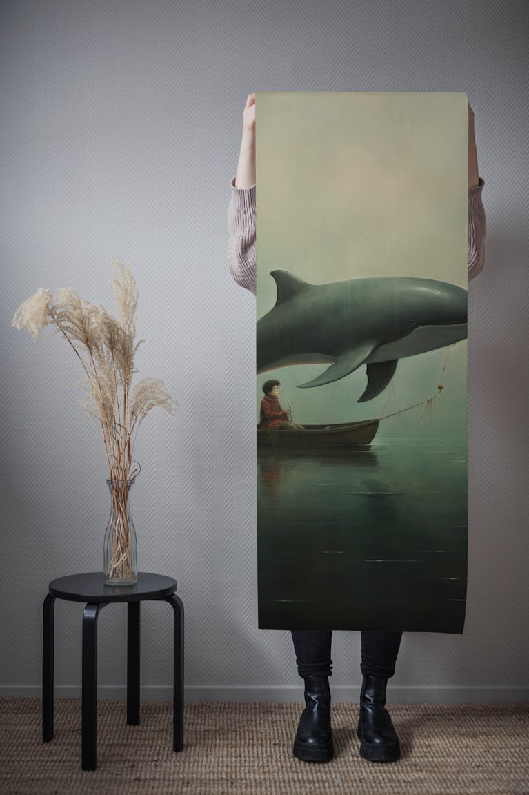Minimal Porpoise wallpaper roll