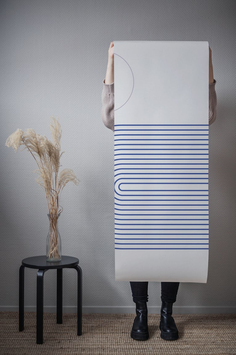 Minimalist Bauhaus Flow wallpaper roll