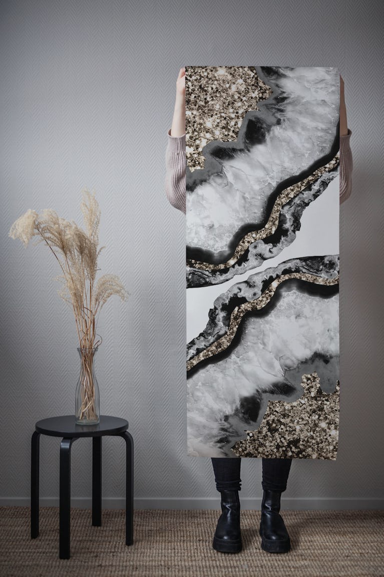 Yin Yang Agate Glitter Glam 10 wallpaper roll