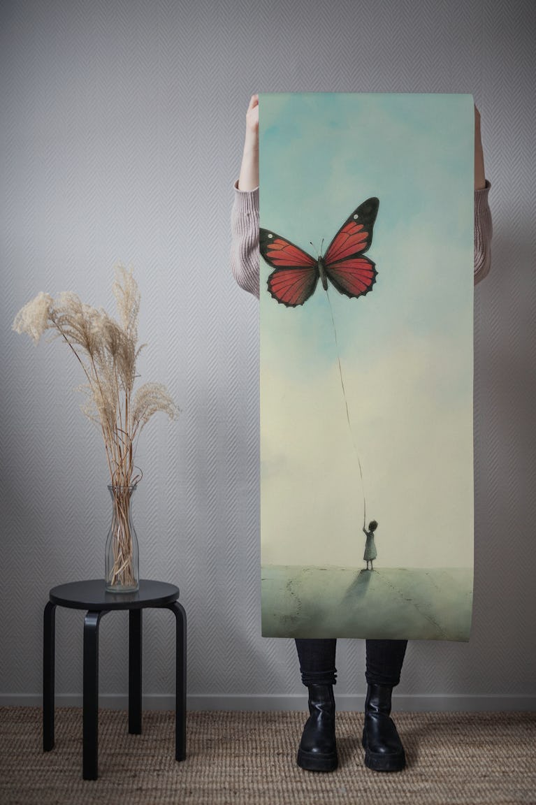 Minimal Butterfly Dream wallpaper roll