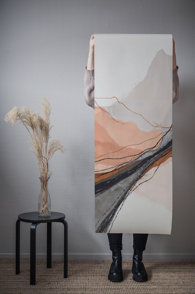 Earthy Abstract Flow wallpaper roll