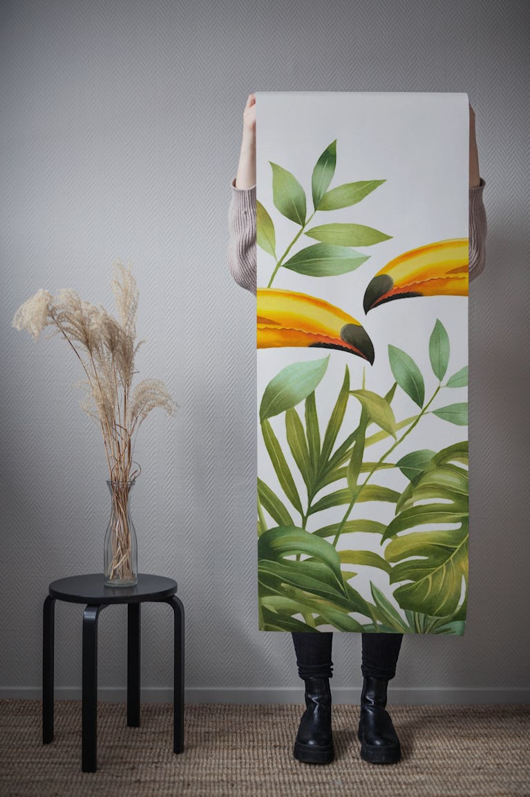 Lush Jungle Toucan Bird Friends wallpaper roll