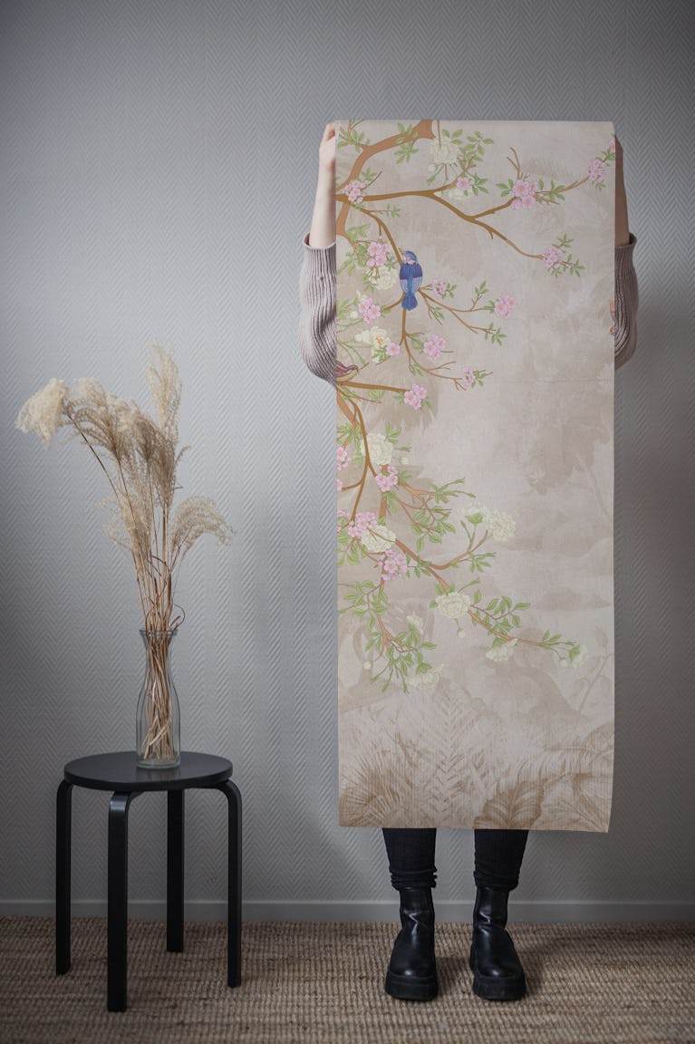 Charming Floral Branch Design wallpaper roll