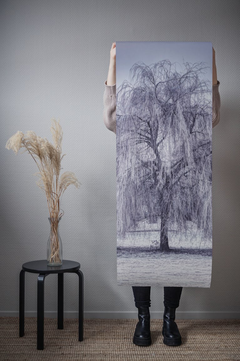 Winter Weeping Tree wallpaper roll
