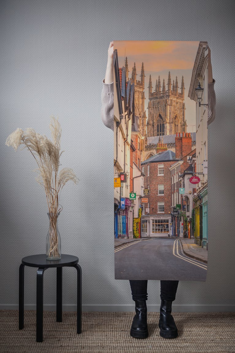 Historic Townscape at Twilight wallpaper roll