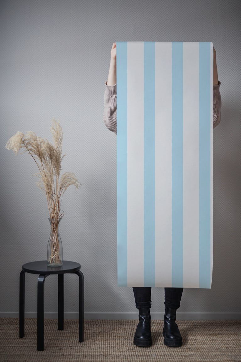Calm Blue Stripes wallpaper roll