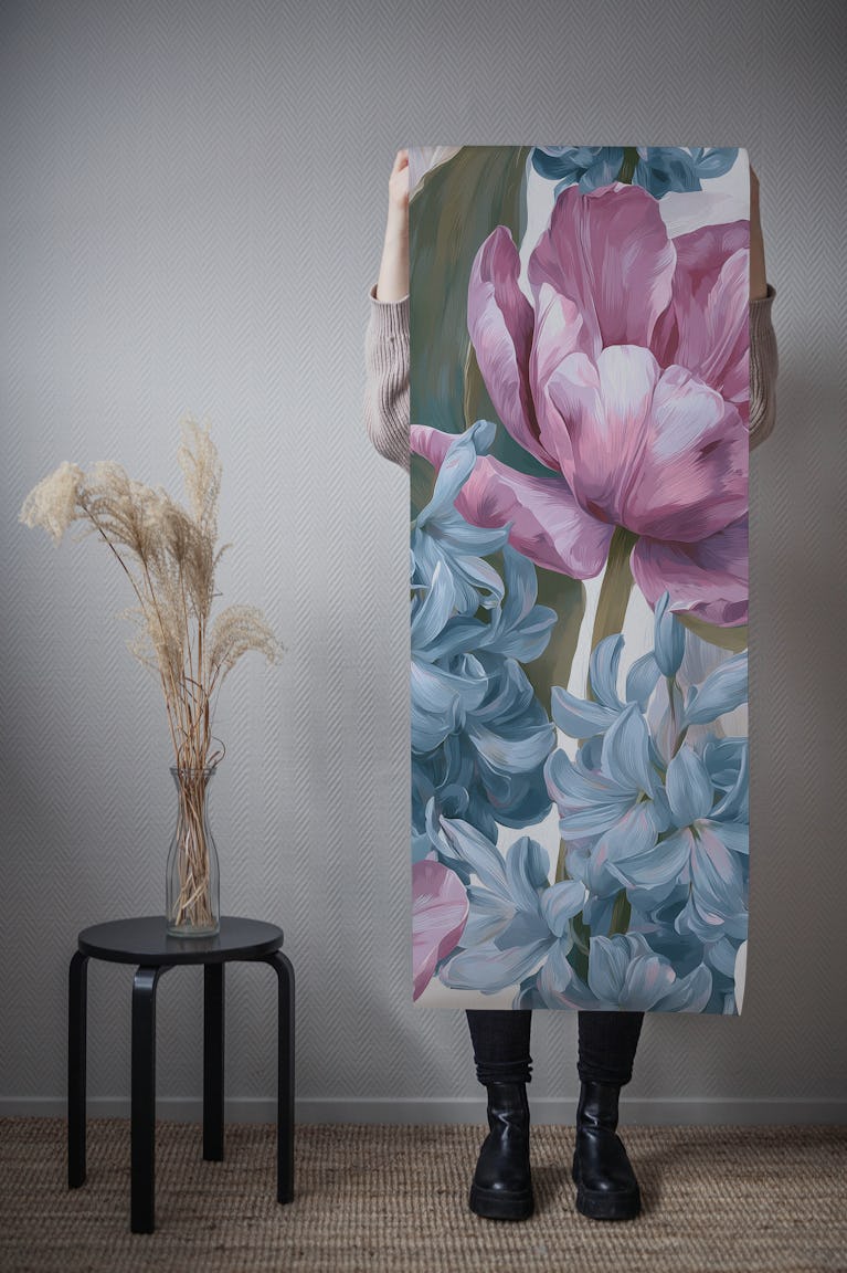 Hyacinth and Tulip Bliss wallpaper roll