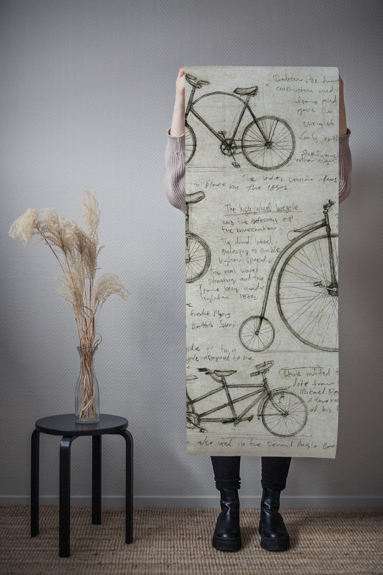 Bicycles wallpaper roll