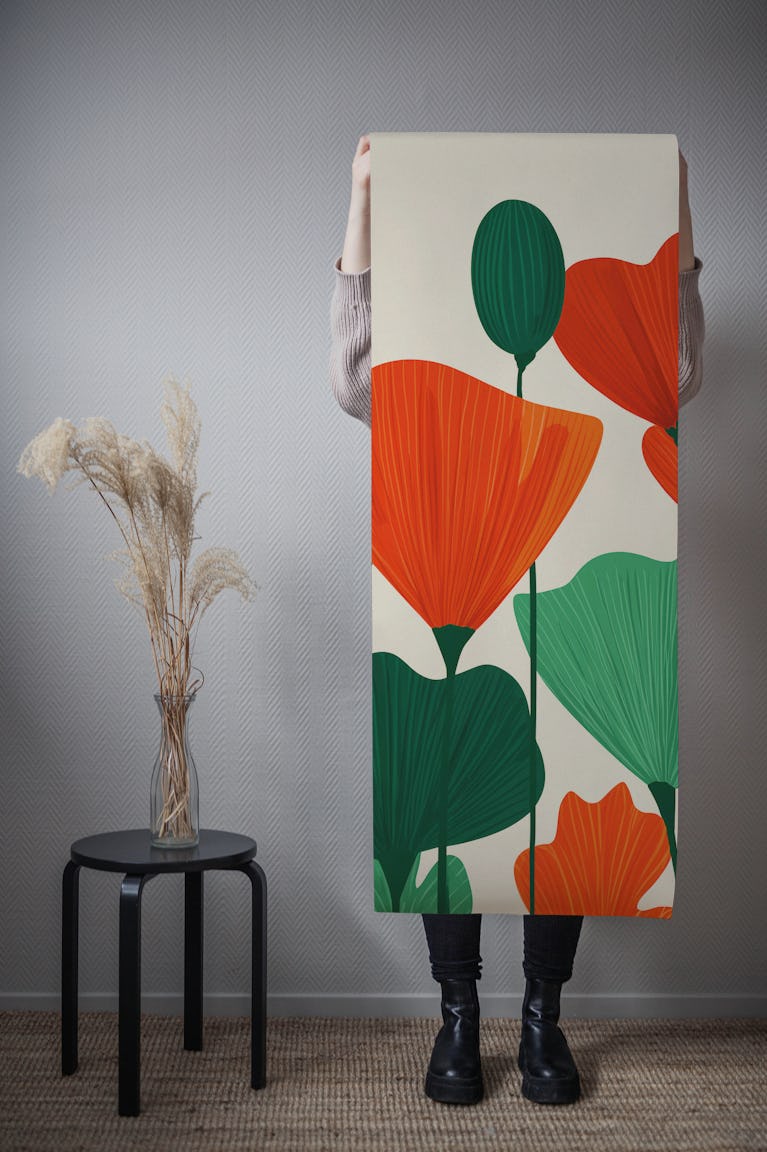 Retro Floral Dreams wallpaper roll