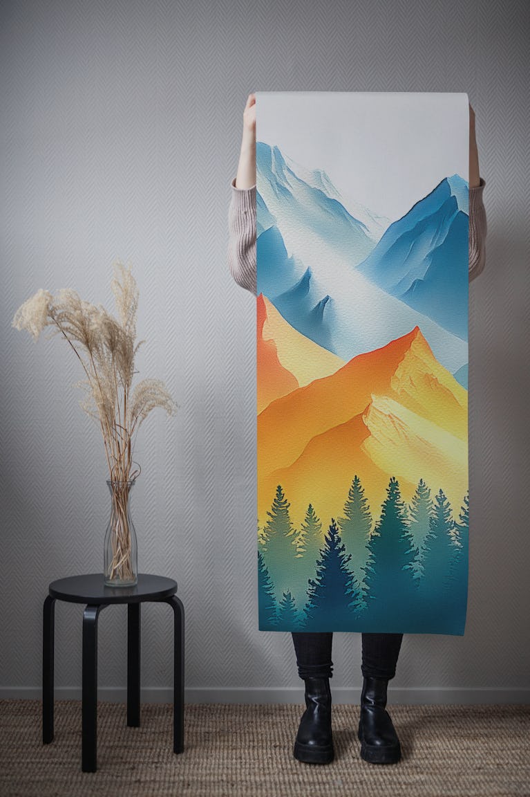 Mystic Forest Mountains wallpaper roll
