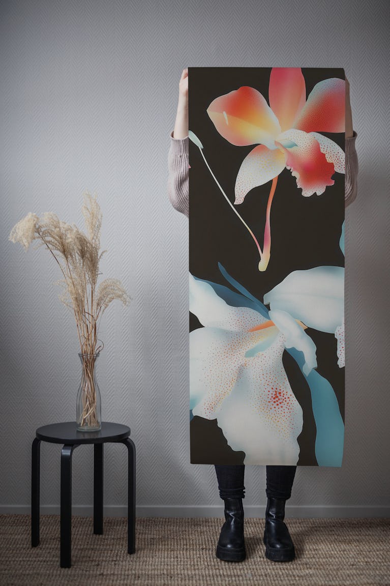 Lush Orchid Garden - Hawaiian Abstract wallpaper roll