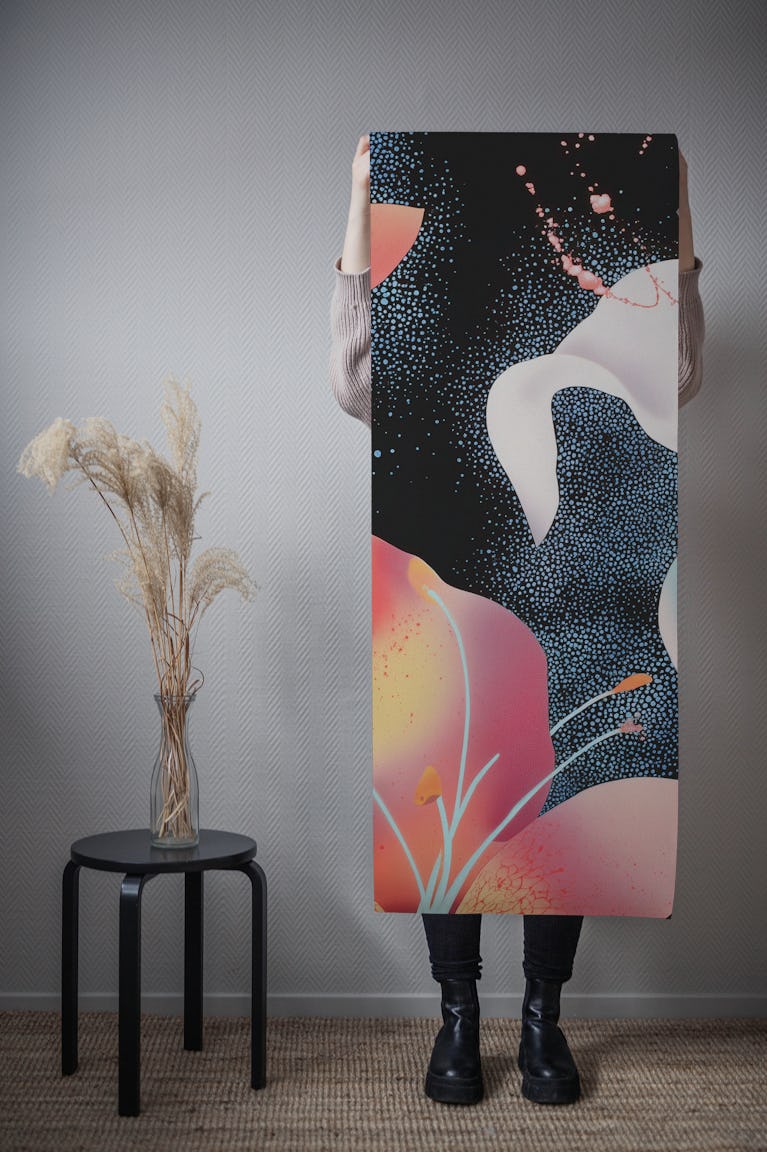Vivid Floral Blossoms - Hawaiian Abstract wallpaper roll