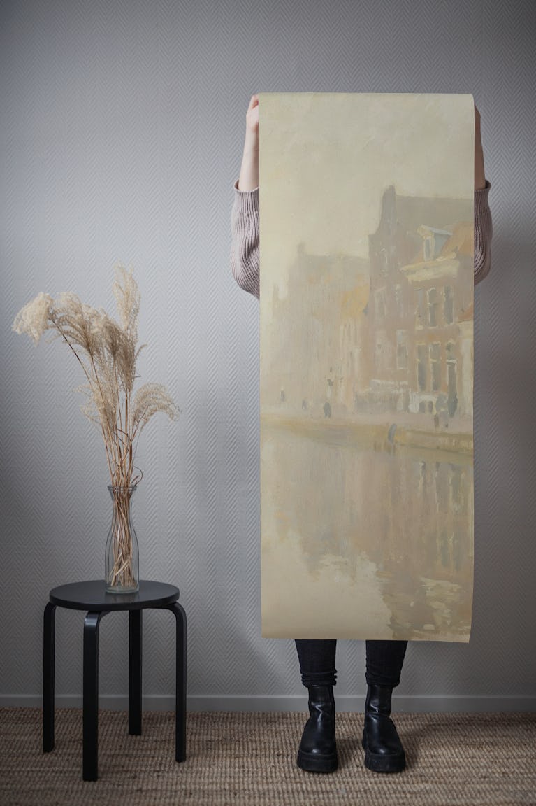 Misty Morning in Amsterdam wallpaper roll