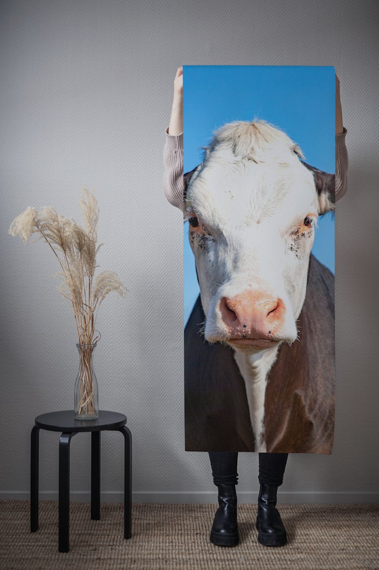 Farm Life Grumpy Cow Image wallpaper roll
