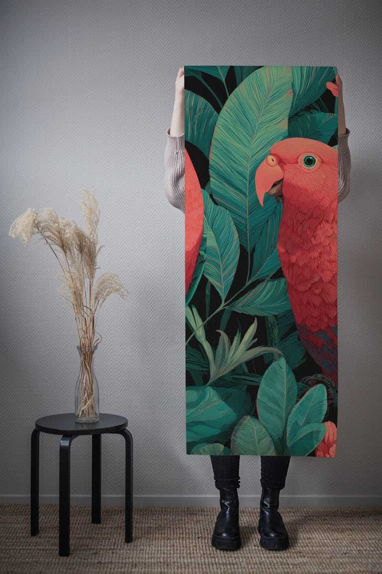 Tropical Parrot Escape wallpaper roll