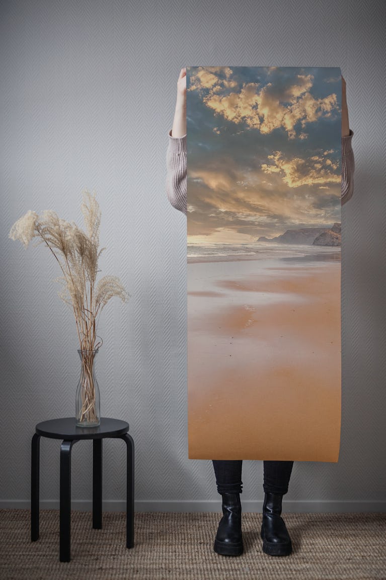 Portugal Beach Sunset 2 wallpaper roll