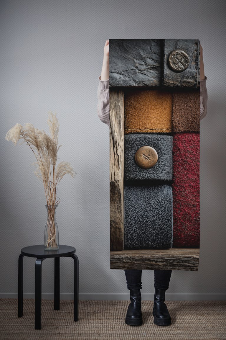 Rustic Texture Collage wallpaper roll